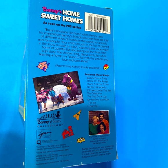 BARNEY HOME VIDEO VTG 90s BARNEY SAFETY & HOME SWEET HOMES VHS w/ORIGINAL BOXES - Picture 8 of 11